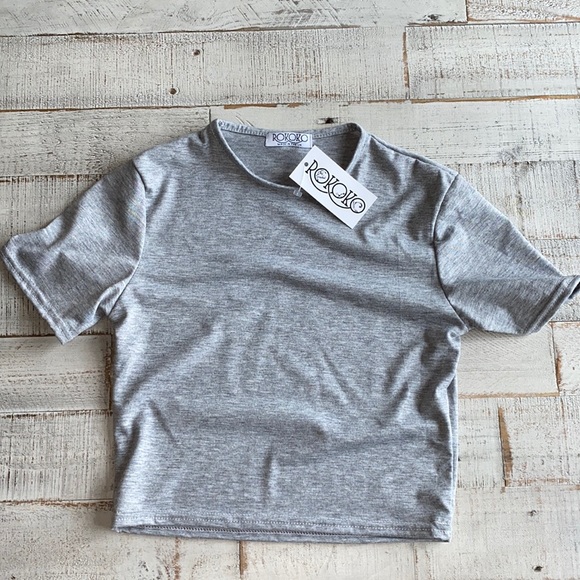 Gray baby tee